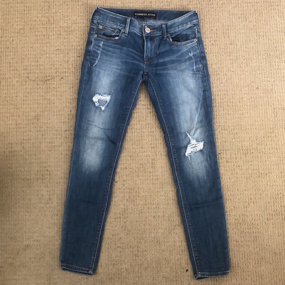 Express | Distressed Skinny Jeans Size 26